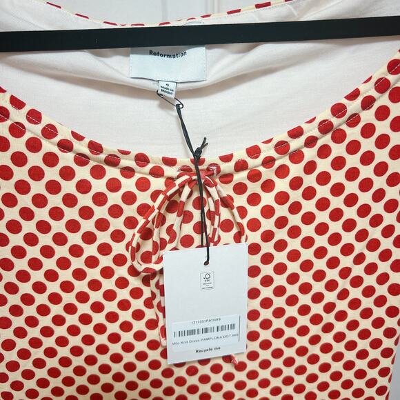 NEW! Reformation Milo Knit Dress Pamplona Dot Size S - Picture 5 of 6